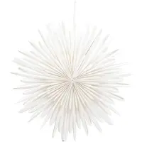 Ebuy24 Sälen Weihnachtsstern mit Licht Papier Ø46 cm Pendelleuchte weiß.