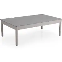 Brafab Gartencouchtisch Muro aus Aluminium, modern, taupe-grau, rechteckig 121x73 cm, für Outdoor