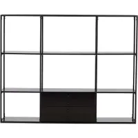 Venture | Wandregal Amaraillo Schwarz MDF 150x120x35 cm | NADUVI