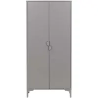 Ebuy24 Piring Kleiderschrank 2 Türen hellgrau.