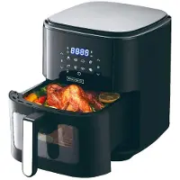 Royalty Line Digital Air Fryer – Digitale Heißluftfritteuse 6.5 Liter, 1500 W, schwarz