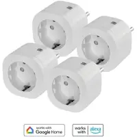 Omajin BY Steckdose "Smarter Zwischenstecker - 4er Bundle", weiß, B:5,5cm H:5,5cm T:7,2cm, Steckdosen, Steckdose
