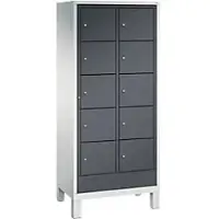 C+P S 3000 Evolo Metall Schließfach 11 Türen Zylinderschloss 810 x 500 x 1.850 mm Lichtgrau 48060-205 S10146