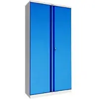 Phoenix SC Schrank Stahl 4 Fachböden abschließbar 1.000 x 500 x 1.900 mm Grau, Blau