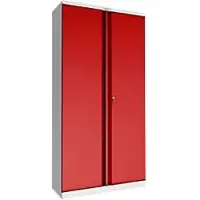Phoenix SC Schrank Stahl 4 Fachböden abschließbar 1.000 x 500 x 1.900 mm Grau, Rot