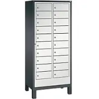 C+P S 3000 Evolo Metall Schließfach 21 Türen Zylinderschloss 810 x 500 x 1.850 mm Schwarz 48060-210 S10002
