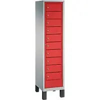 C+P S 3000 Evolo Metall Schließfach 11 Tür Zylinderschloss 420 x 500 x 1.850 mm Weiß 48060-110 S10039