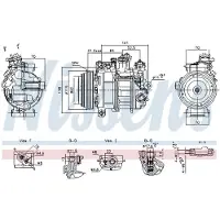 Nissens Kompressor, Klimaanlage [Hersteller-Nr. 890919] für Mercedes-Benz