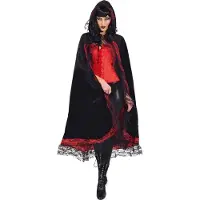 Orlob Vampir-Umhang 130 cm, schwarz/rot