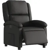 vidaXL Relaxsessel Elektrisch Schwarz Echtleder