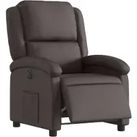 vidaXL Relaxsessel Elektrisch Dunkelbraun Echtleder