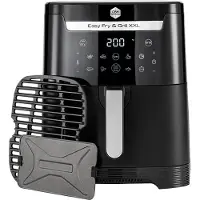 OBH Nordica Easy Fry & Grill XXL 2-in-1 -airfryer, musta