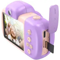 Hoco Kinderkamera DV201 rosa mit 2 MP Sensor, 2,4 Zoll IPS HD Display, Full HD Video, 32 MP Fotos, 95,4x65,5x47,2 mm