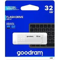 Goodram UME2, 32 GB, USB Typ-A, 2.0, 20 MB/s, Kappe, Weiß