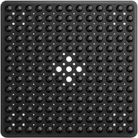 HGMD Anti-Rutsch-Duschmatte - Schwarz - 53x53 cm - Saugnäpfe - Duschmatte - Anti-Rutsch