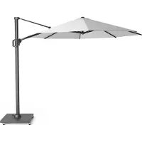 Natur24 Ampelschirm T1 Cartagena 350x350x257cm inkl. Granitplatte Polyester Weiß