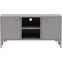 Ebuy24 Piring TV Tisch 2 Türen 1 Ablage hellgrau.