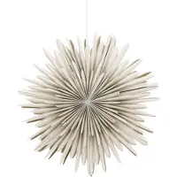 Ebuy24 Sälen Weihnachtsstern mit Licht Papier Ø46 cm Pendelleuchte beige.