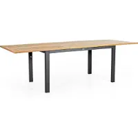 Brafab Lyon Ausziehtisch Aluminium/Teak