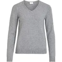 Vila "VIRIL V-NECK L/S KNIT TOP - NOOS" Materialmix, regular fit