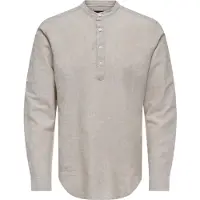 Only & Sons Herren Langarmshirt ONSCAIDEN Slim Fit Grau 22009883 M