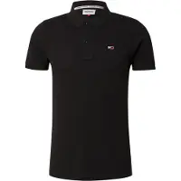Tommy Hilfiger Poloshirt TOMMY JEANS "TJM SLIM PLACKET POLO", Herren, Gr. XL, schwarz, Obermaterial: 100% Baumwolle, Shirts Poloshirt