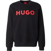 HUGO für Herren. 50477328 Dem Sweatshirt schwarz (L), Lässig, Langarm, Bio-Baumwolle, Nachhaltig