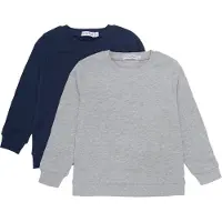 Minymo Sweatshirt - 2er-Pack - Graumeliert - - 8 Jahre (128) - Sweatshirts