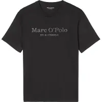 Marc O'Polo T-Shirt , Herren, Gr. L (52), schwarz, Jersey, Obermaterial: 100% Baumwolle, Basic, Rundhals, Shirts T-Shirt, klassisches Logo-T-Shirt