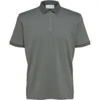 Selected Poloshirt "SLHFAVE ZIP SS POLO NOOS" Baumwollmischung, regular fit