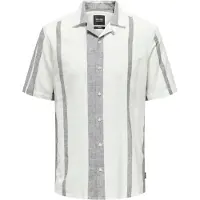 Only & Sons Kurzarmhemd "ONSCAIDEN SS STRIPE LINEN RESORT NOOS"