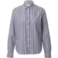 Gant Hemdbluse "REG POPLIN STRIPED SHIRT" mit einer kleinen Logostickerei auf der Brust