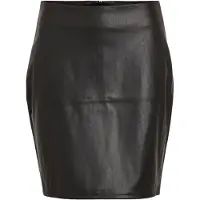 Vila Lederimitatrock "VIDAGMAR HW COATED SKIRT - NOOS"