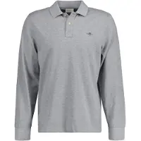 Gant Poloshirt "REG SHIELD LS PIQUE RUGGER" mit Logotickerei auf der Brust