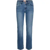 Vero Moda Straight-Jeans "VMFLASH MR STRAIGHT JEANS LI347 GA NOOS" Baumwollmischung mit Stretch, regular waist, straight fit