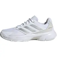 Adidas Tennisschuh PERFORMANCE "COURTJAM CONTROL 3", Damen, Gr. 40,5, cloud weiß, silber metallic, grau one, Synthetik, Textil, Schuhe Tennisschuh, für Hartcourt, All-Court, Topseller