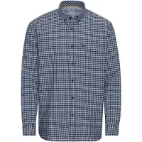Camel active Karohemd , Herren, Gr. M, N-Gr, blau (night blau), Stoff, Obermaterial: 100% Baumwolle, regular fit normal, Rundhals, 2-Knopf-Manschette, Hemden Karohemd, mit Button-Down-Kragen