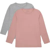 Minymo Bluse - 2er-Pack - Rosa/Grau - - 11 Jahre (146) - Blusen