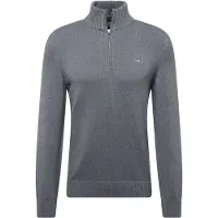 Gant Pullover Cotton Half Zip Herren Dark Grey Melange-S
