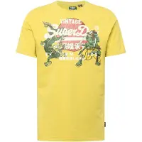 Superdry für Herren. M1011990A Tokyo Vl Grafik-T-Shirt gelb (M), Lässig, Baumwolle, Kurzarm