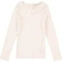 Name it Lil Atelier Langarmshirt "NMFRACHEL NIS LS SLIM TOP LIL NOOS" Baumwollmischung, Rüschen