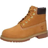 Timberland Unisex für Kinder. TB1127097131 Premium 6 Inch Lace Up Lederstiefel braun (31), Wohnung, Schnürsenkel, Lässig, Draußen, Kinderbek