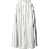 10DAYS Leather Look Pleated Skirt Silver Größe: L | Midiröcke Outlet | Damen | Grau