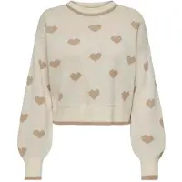 JDY Rundhalspullover "JDYROMANCE L/S JACQ. PULLOVER KNT NOOS"