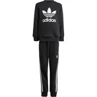 Adidas Originals Sweatset - Trefoil - Schwarz m. Weiß - - 116 - Sweatsets