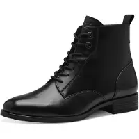 Tamaris Damen Schnürboots Stiefelette Leder Reißverschluss Schnürung 1-25121-43, Größe:41 EU, Farbe:Schwarz