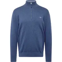 Gant Pullover Herren Classic Cotton Half Zip Dark Jeansblue Melange 25-L