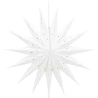 Ebuy24 Lindvallen Weihnachtsstern mit Licht Papier Ø60 cm Pendelleuchte weiß.