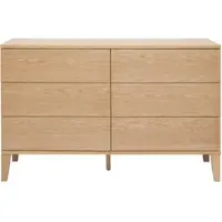 Miliboo Kommode mit 6 Schubladen aus hellem Holz B120 cm FREDDY