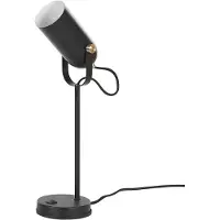 Beliani Tischlampe Schwarz 48 cm aus Metall Glockenförmig Elegant Modern Retro Stil